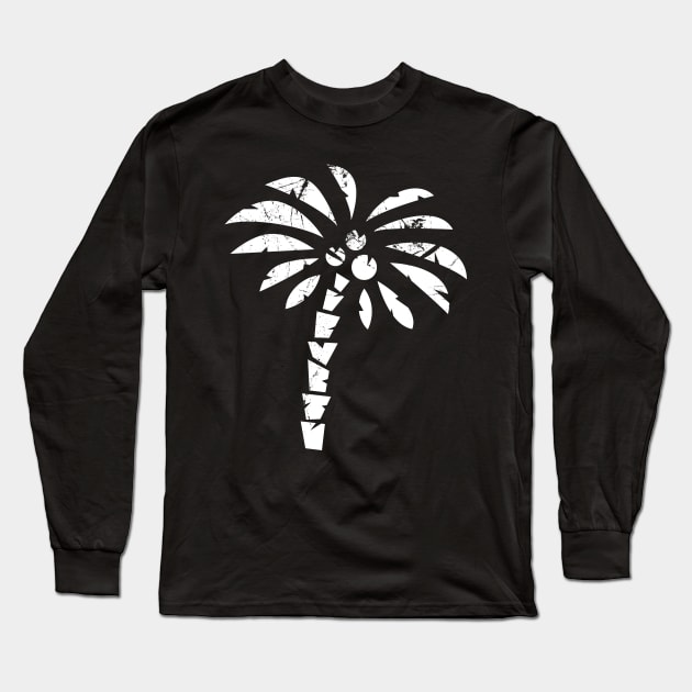 Roughened Palm Tree Long Sleeve T-Shirt by JDP Designs